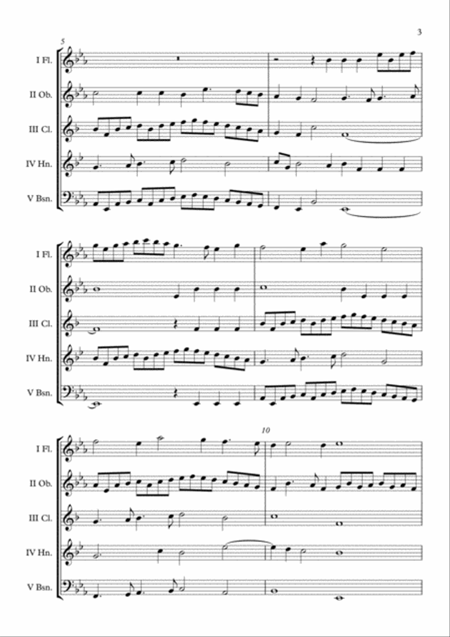 Canzon II a 4 Ch.187 (Giovanni Gabrieli) Wind Quintet arr. Adrian Wagner Woodwind Quintet scores gallery preview page 3