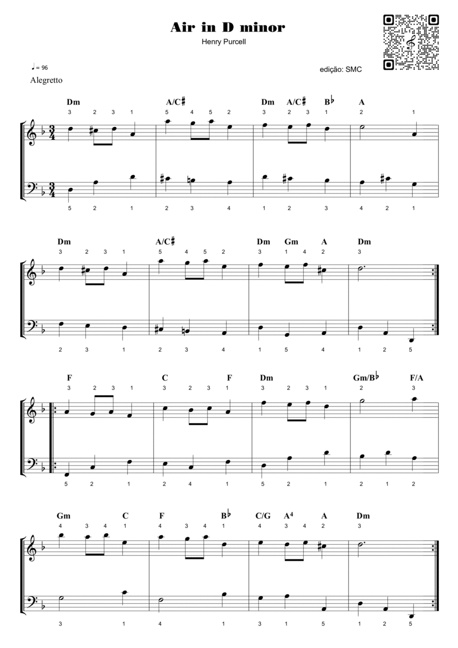 Air online purcell piano