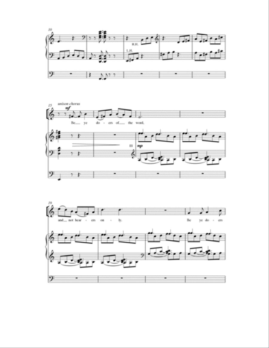 Be Ye Doers Of The Word 4-Part scores gallery preview page 3