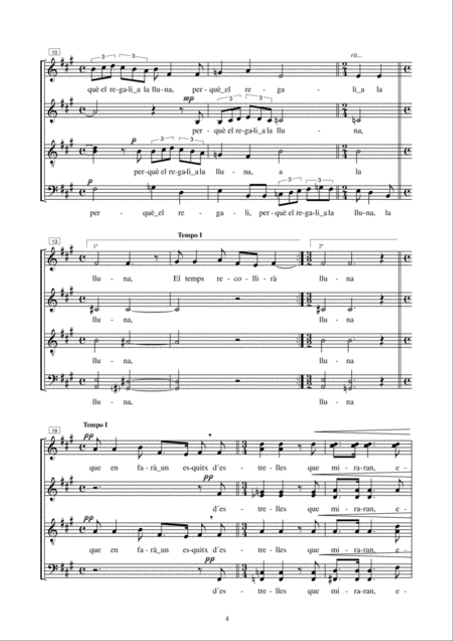 El temps recollirà / M'enpaiten, això si 4-Part scores gallery preview page 4