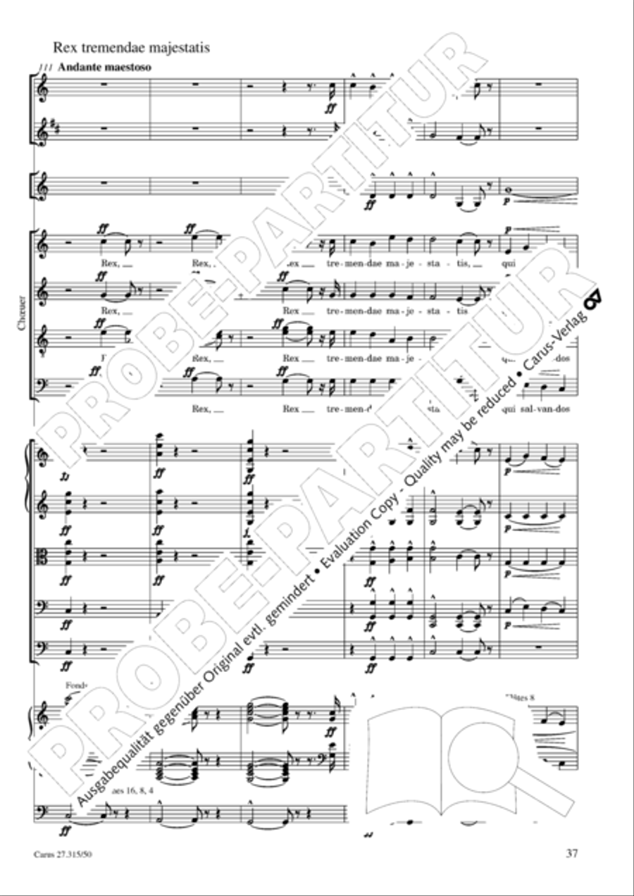 Requiem in C major 4-Part scores gallery preview page 40