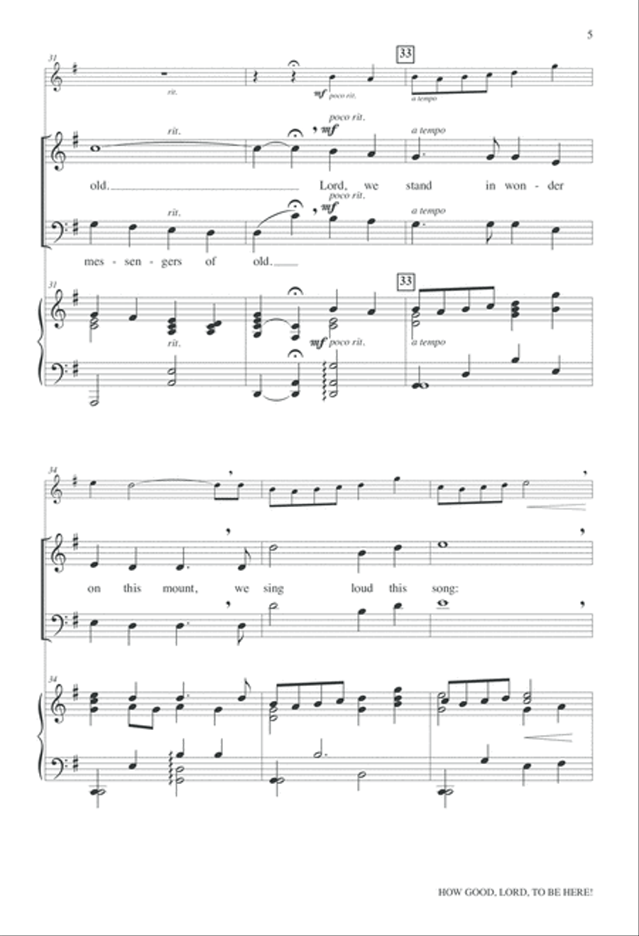 How Good Lord to be Here How Good Lord to be Here 4-Part scores gallery preview page 5