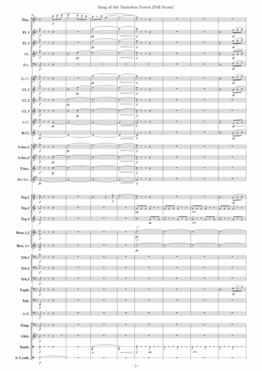 Song of the Nameless Forest [concert band] - Score Only image number null
