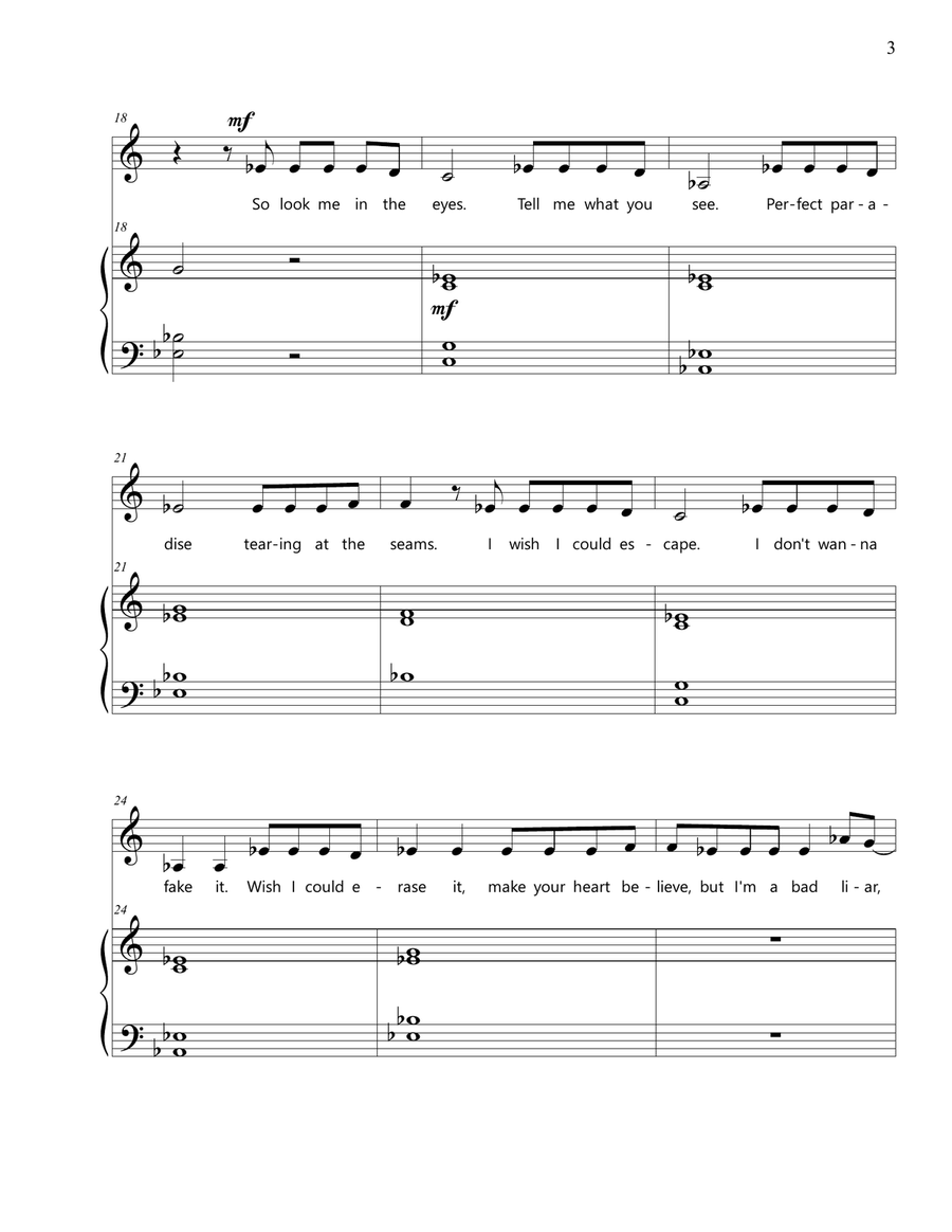 Bad Liar Bad Liar Piano, Vocal scores gallery preview page 4