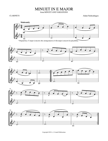 Minuet in E Major (from Minuet and Variations) image number null
