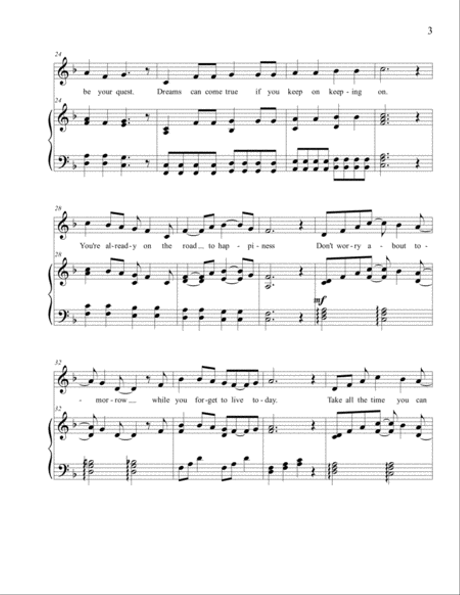 THE ROAD TO HAPPINESS Voice scores gallery preview page 3