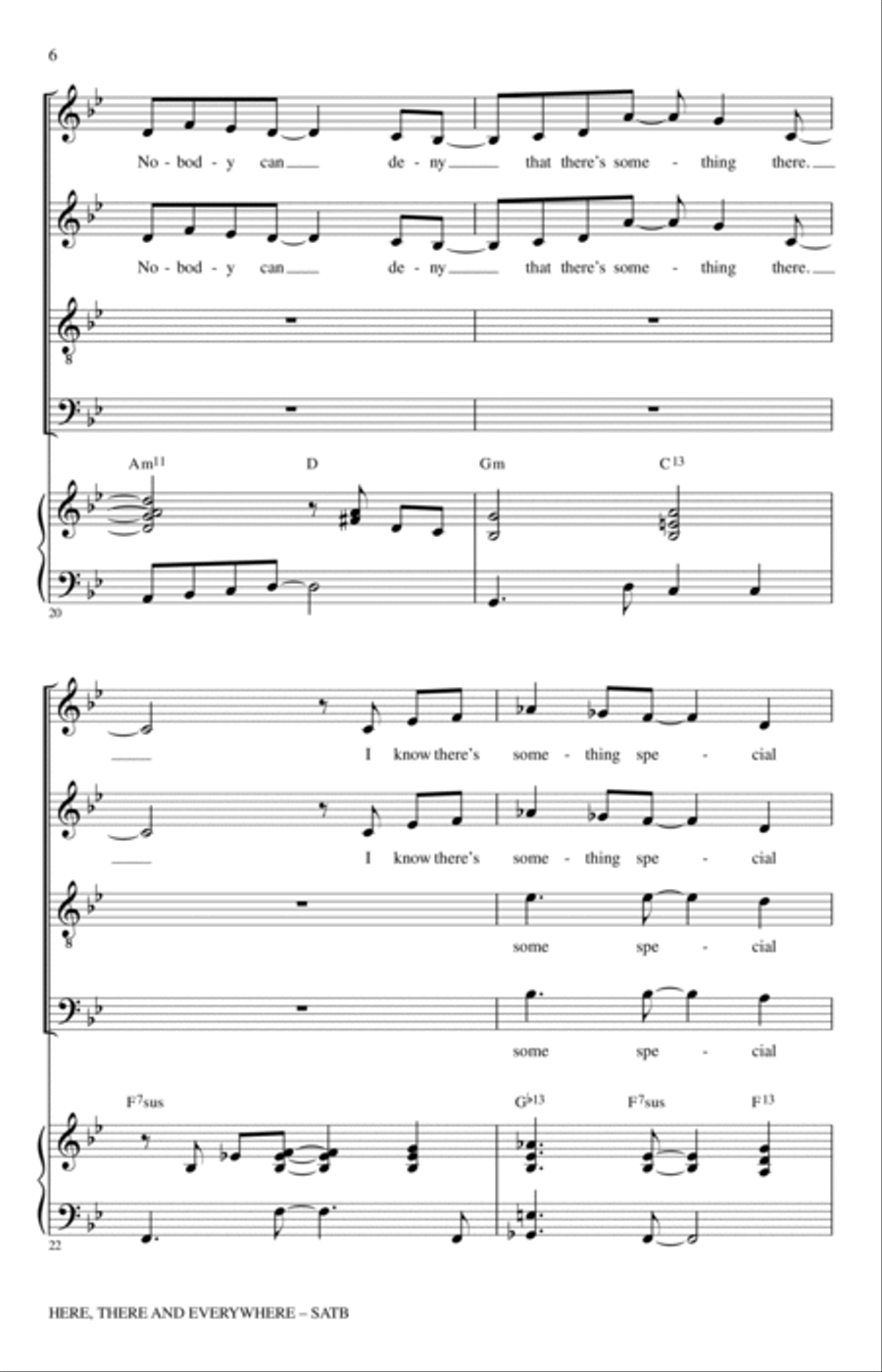 Here, There And Everywhere 4-Part scores gallery preview page 4