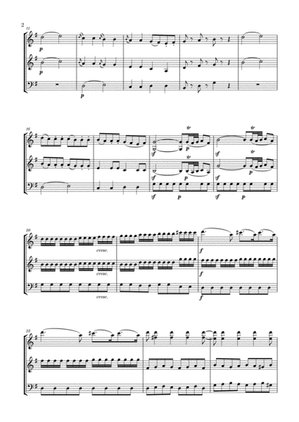 Eine Kleine Nachtmusik for 2 Violins and Cello image number null