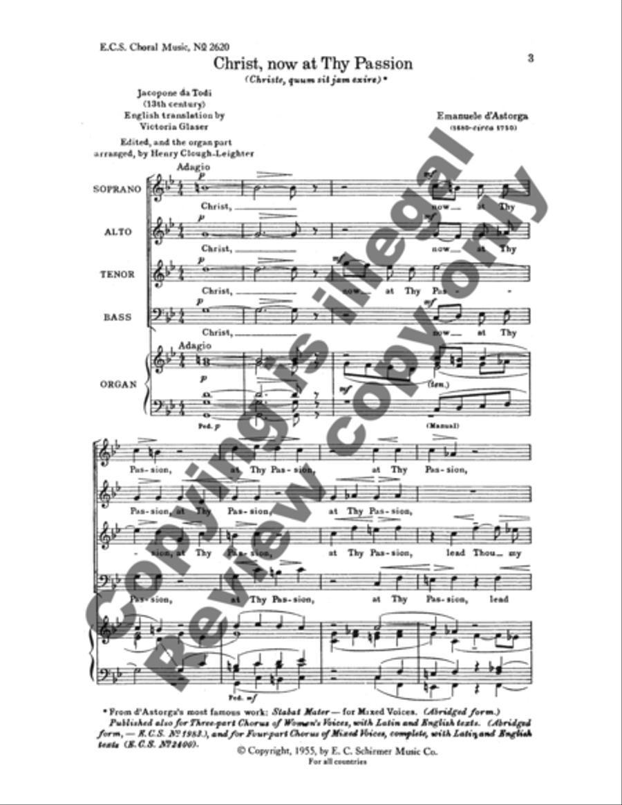 Stabat Mater: Christ, Now at Thy Passion 4-Part scores gallery preview page 7