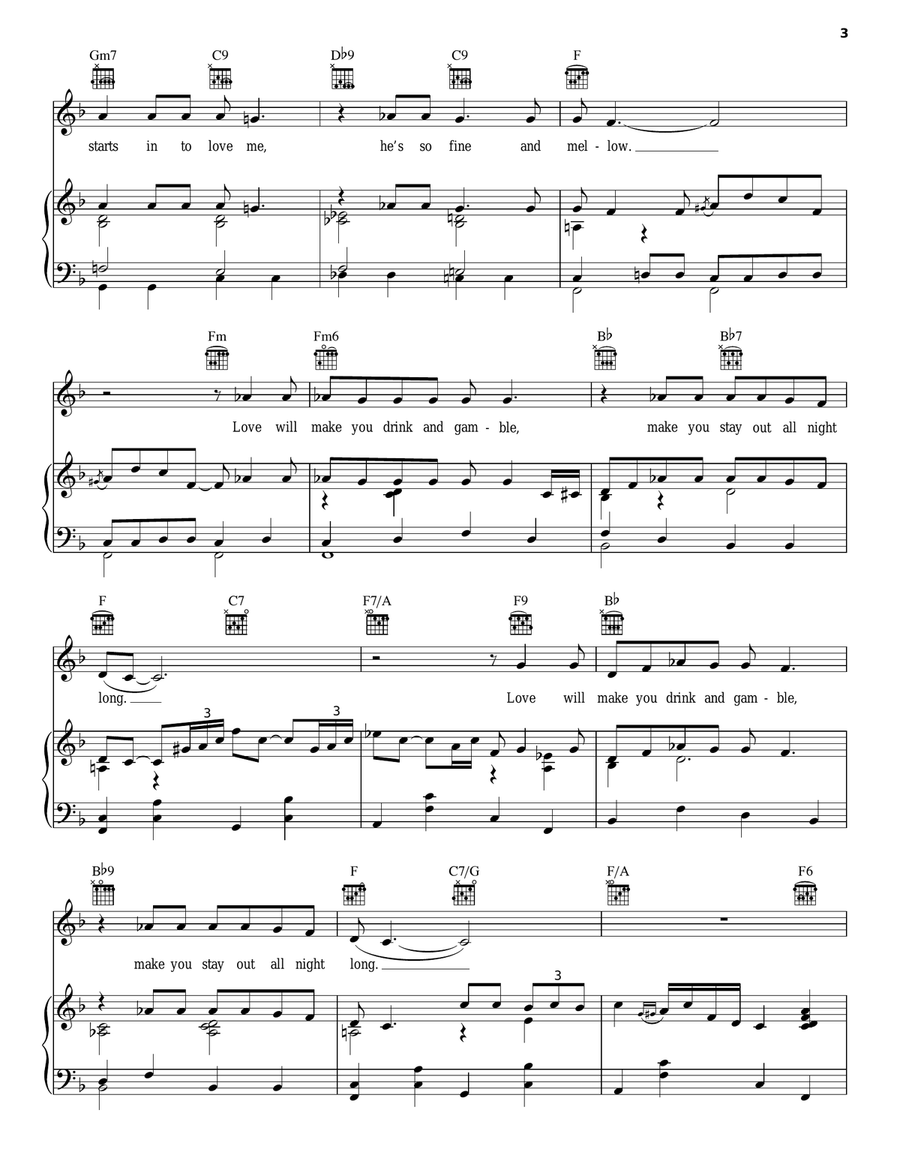 Fine And Mellow Guitar scores gallery preview page 3