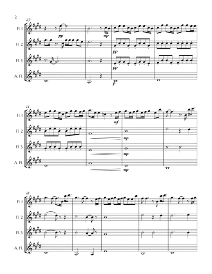 How Far I'll Go Woodwind Quartet scores gallery preview page 3