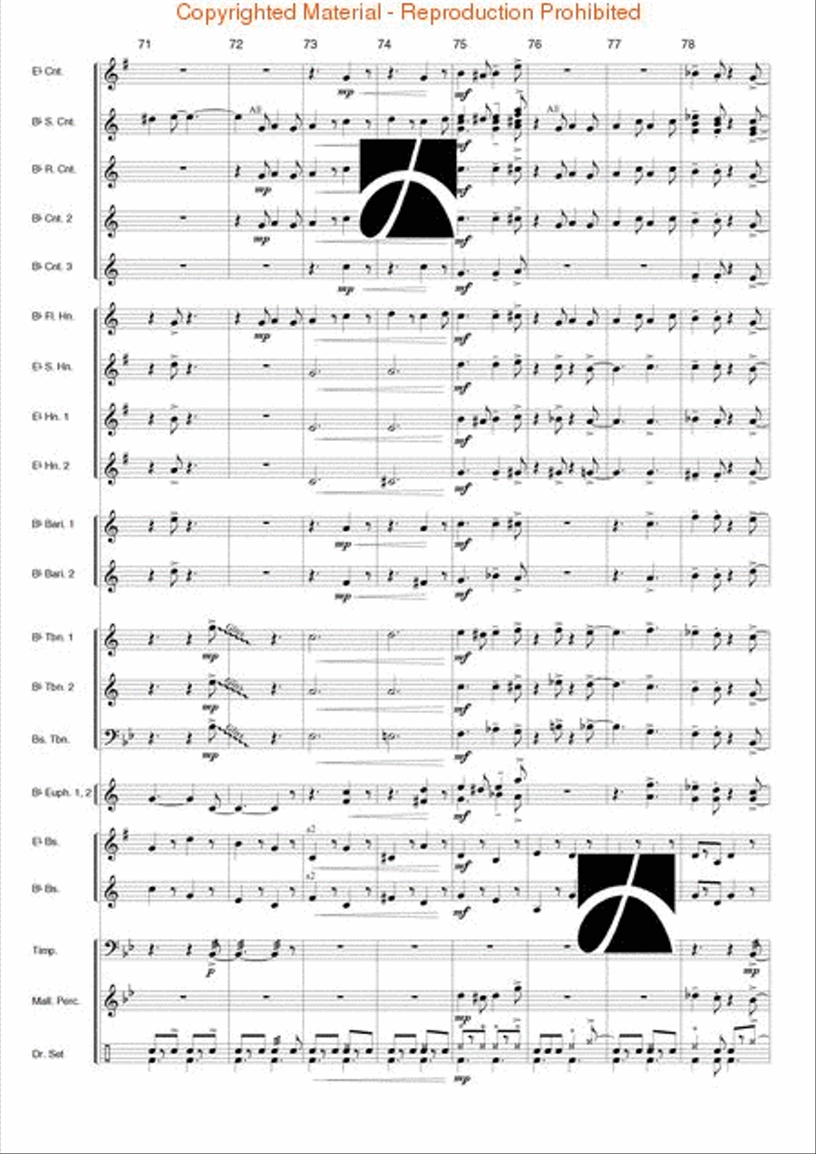 Marching Blues Marching Blues Concert Band scores gallery preview page 11