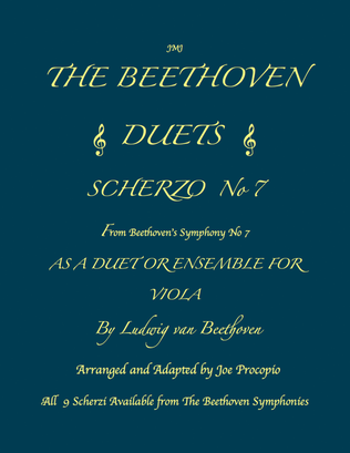 THE BEETHOVEN DUETS FOR VIOLA SCHERZO NO 7