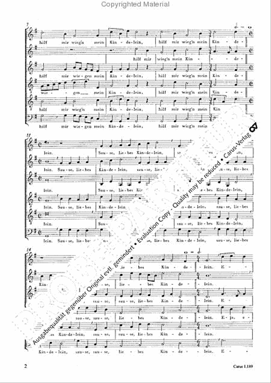 Joseph, lieber Joseph mein Choir scores gallery preview page 3
