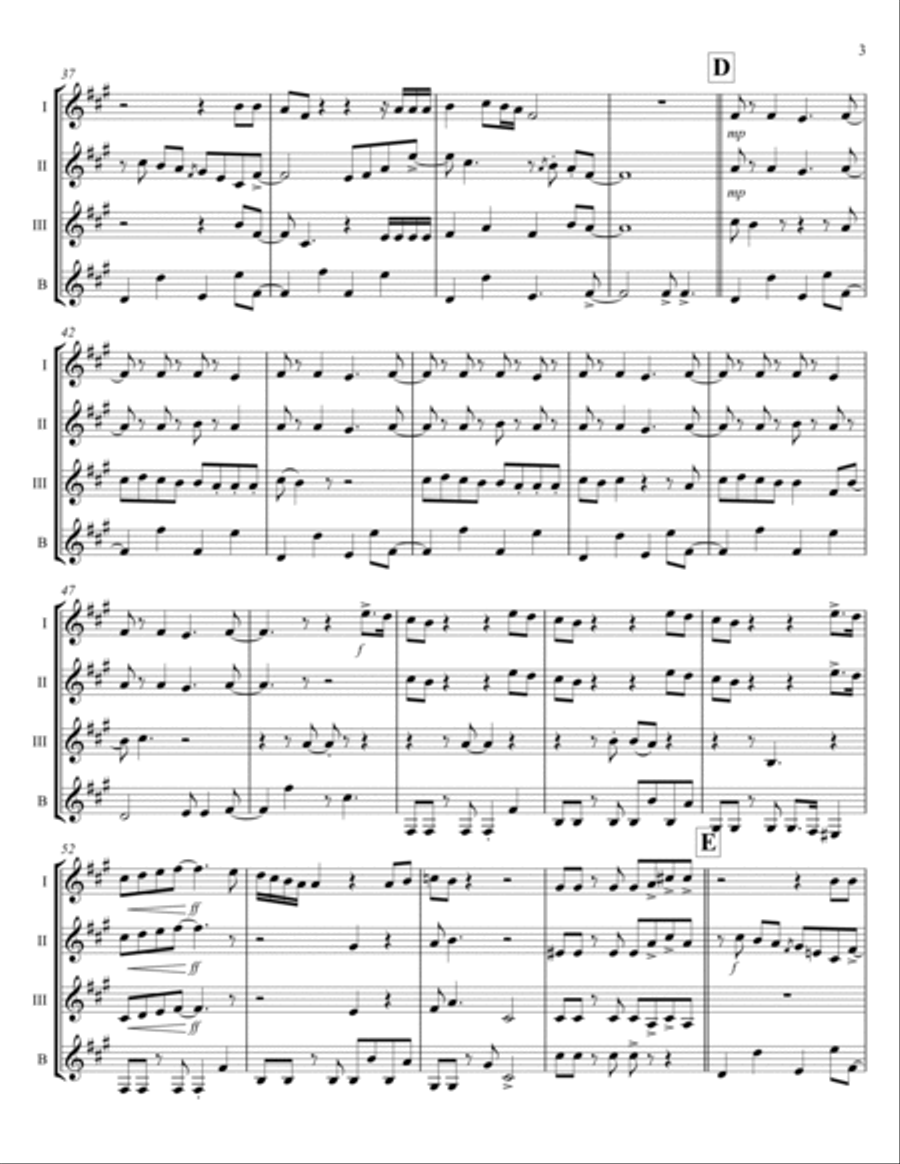 Redbone Clarinet Quartet scores gallery preview page 3