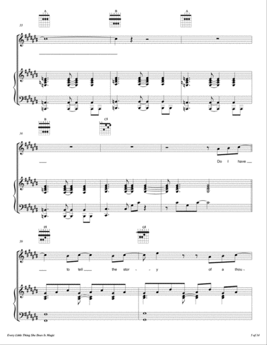 Every Little Thing She Does Is Magic Voice scores gallery preview page 6