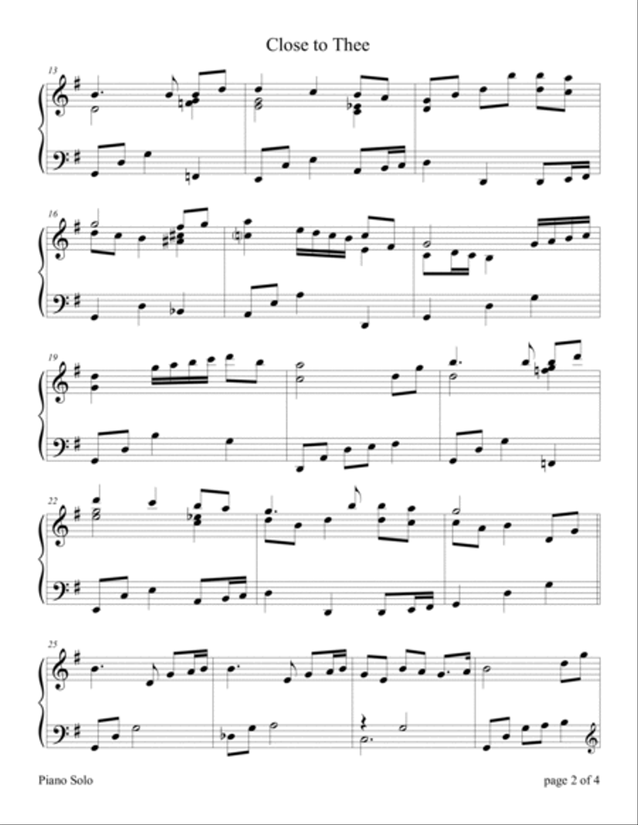 Close to Thee Piano Solo scores gallery preview page 3