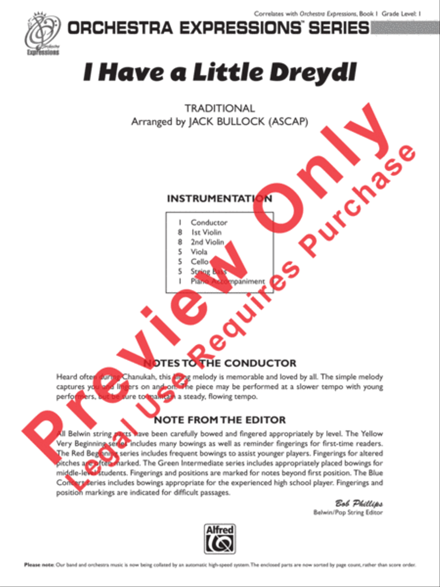 I Have a Little Dreydl String Orchestra scores gallery preview page 2