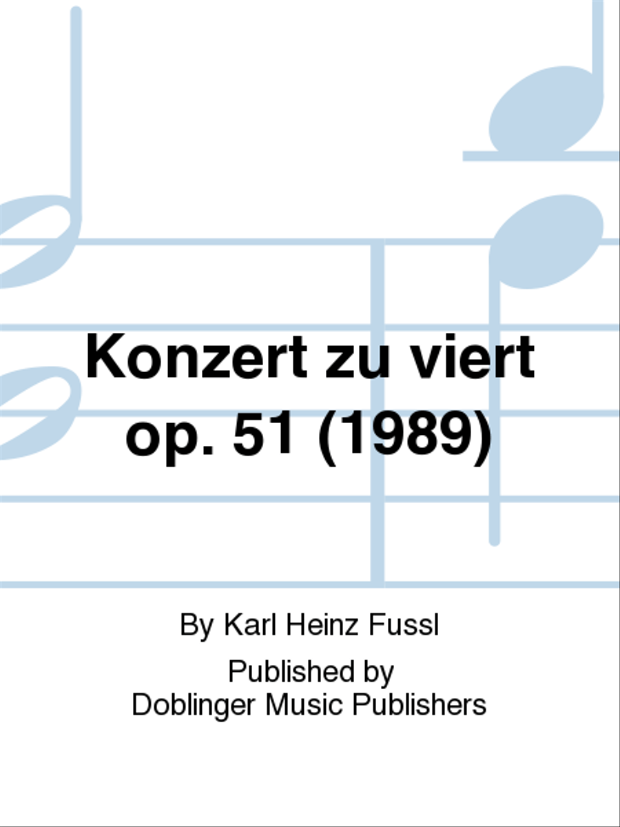 Konzert zu viert op. 51 (1989) Saxophone scores gallery preview page 1