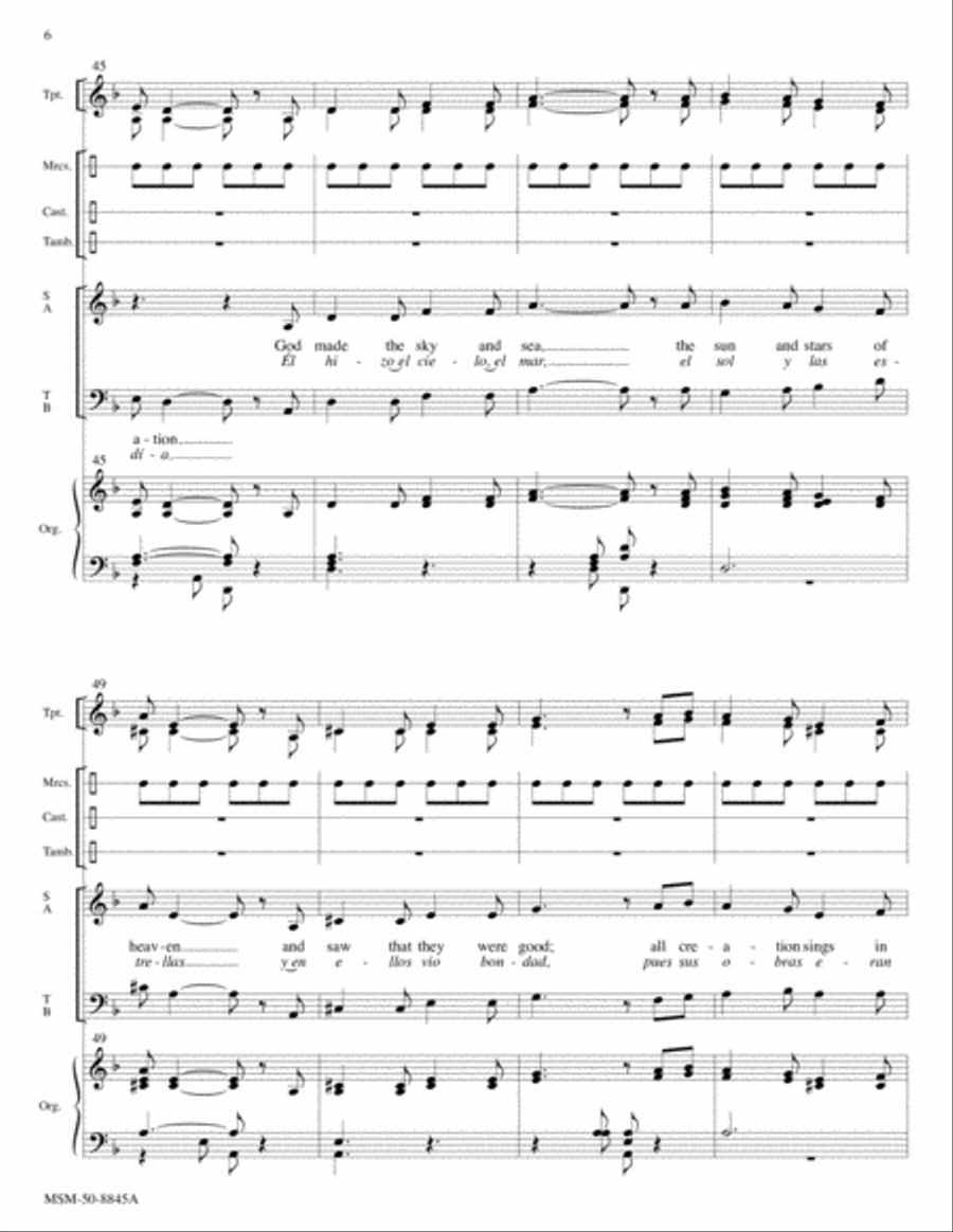O Sing unto the Lord Choir scores gallery preview page 6