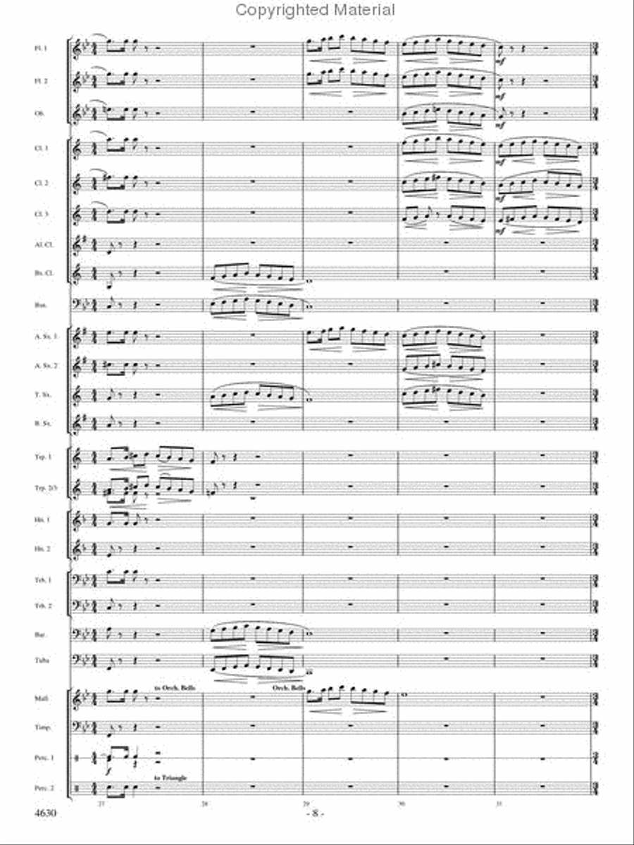 Joyous Alleluias Concert Band scores gallery preview page 7