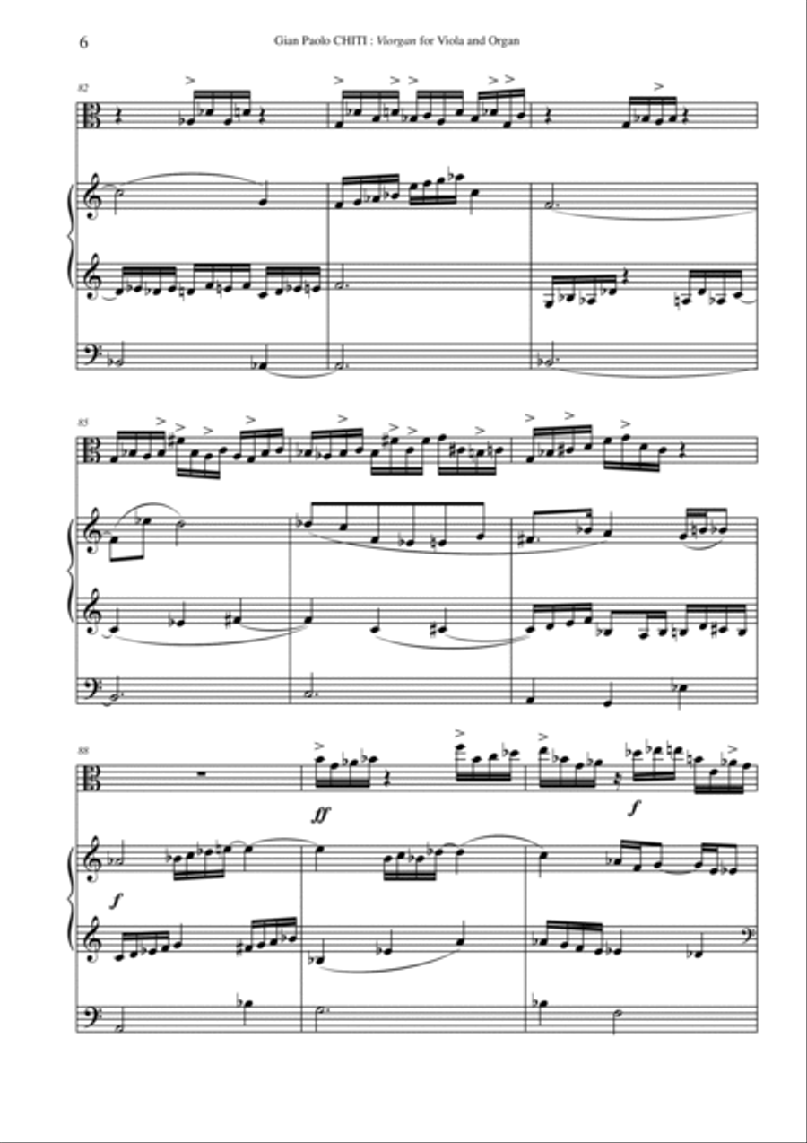 Gian Paolo Chiti: Viorgan for viola and organ String Duet scores gallery preview page 6