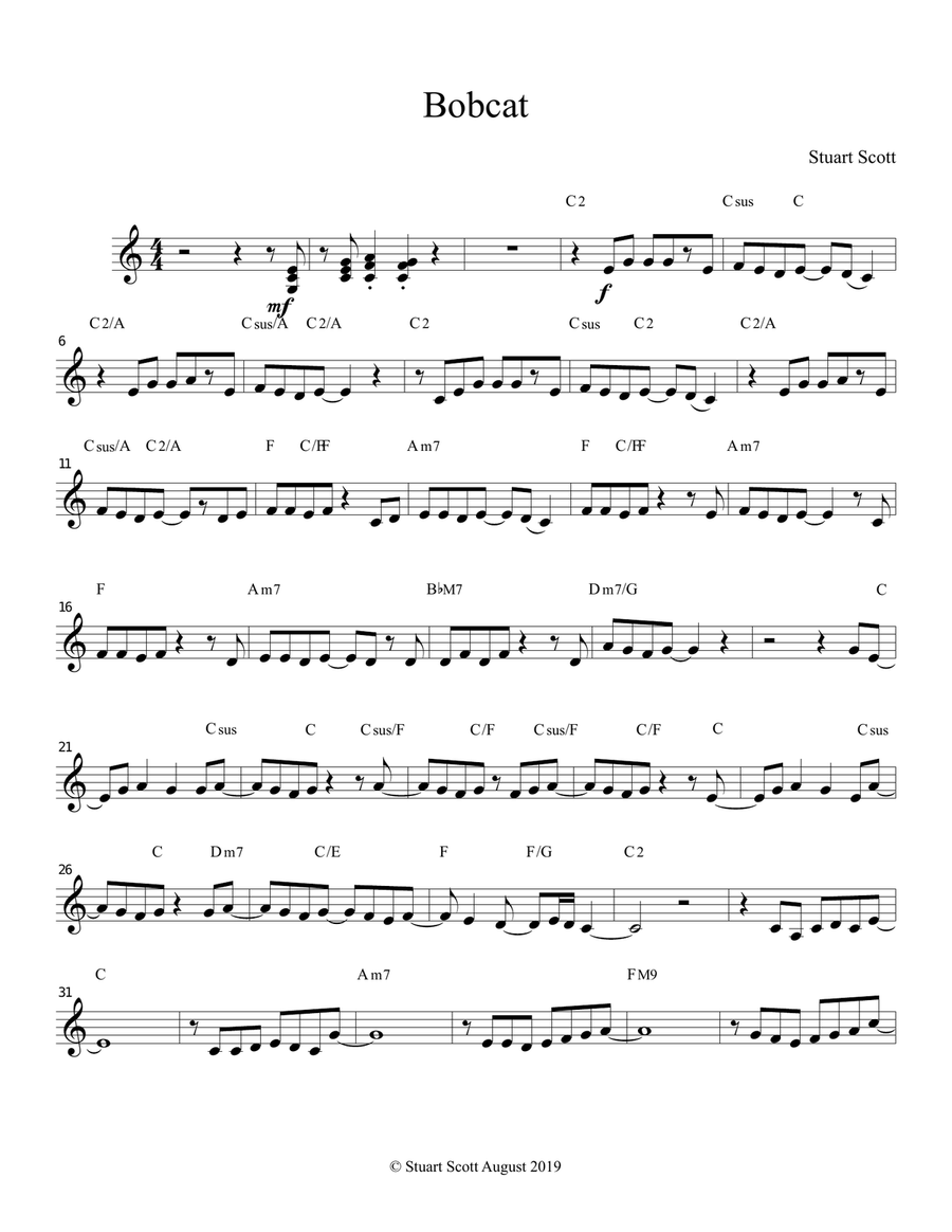 Bobcat Voice Solo scores gallery preview page 1