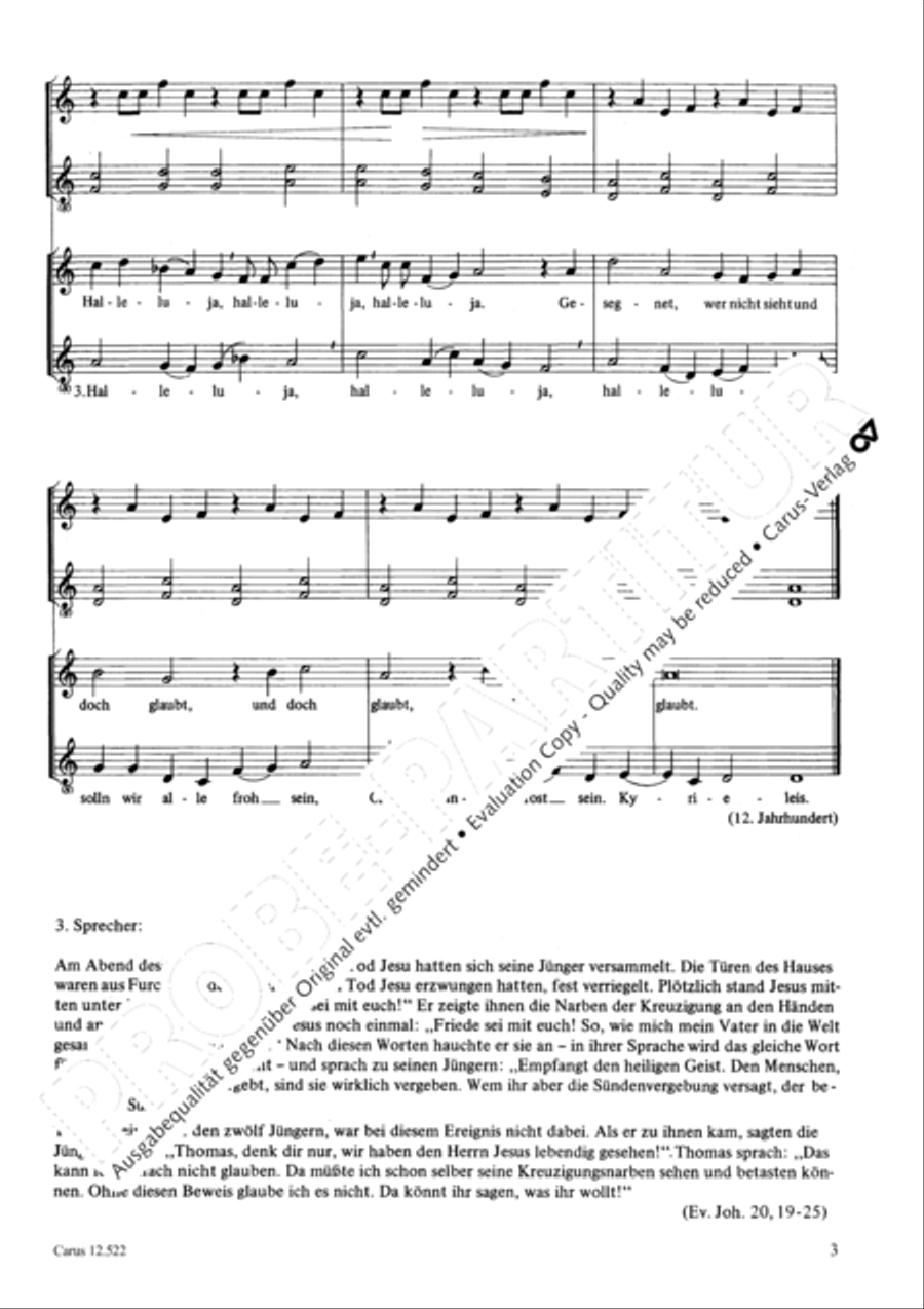 Thomas, ich weiss, dass Jesus lebt 2-Part scores gallery preview page 4
