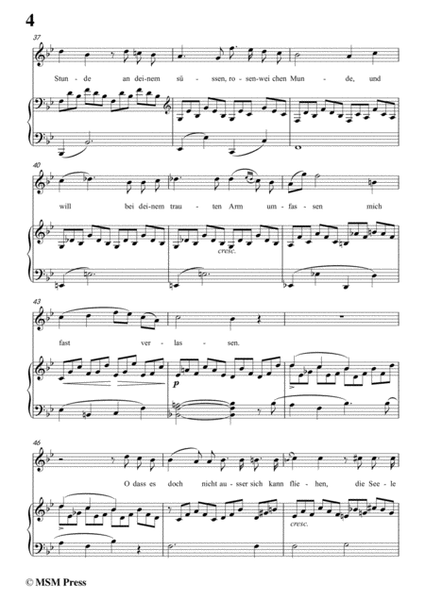 Schubert-Heimliches Lieben,Op.106 No.1,in B flat Major,for Voice&Piano image number null