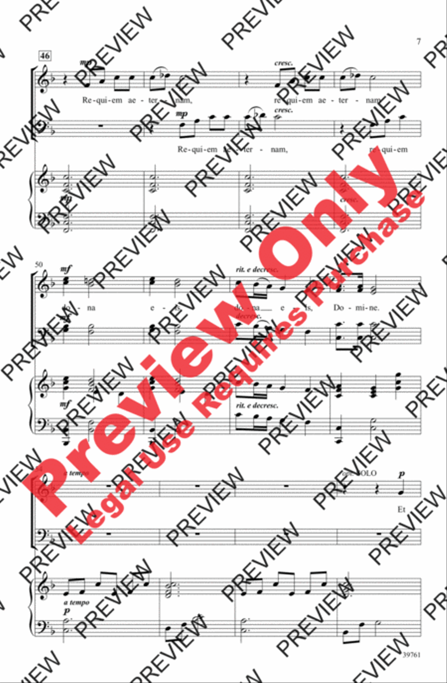 Lux Aeterna 4-Part scores gallery preview page 6