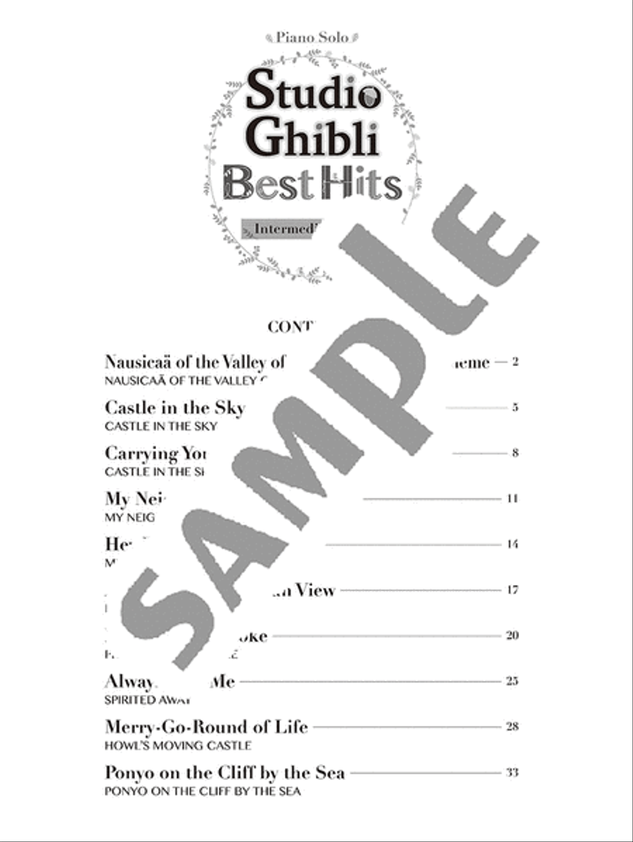 Studio Ghibli Best Hit 10 Intermediate Level/English Version Voice scores gallery preview page 2