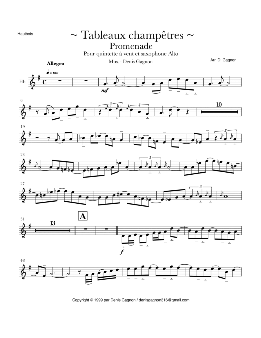 Promenade Woodwind Quintet scores gallery preview page 1