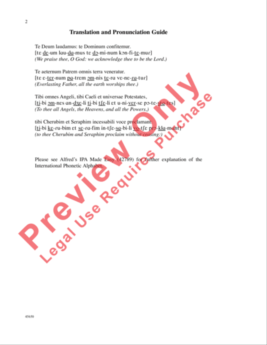 Te Deum 3-Part scores gallery preview page 2