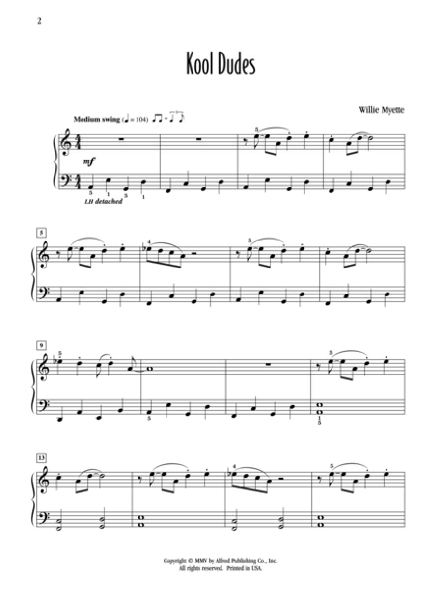 Kool Dudes Easy Piano scores gallery preview page 2