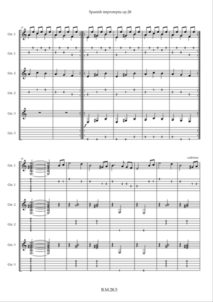 Spanich Impromptu Small Ensemble scores gallery preview page 6
