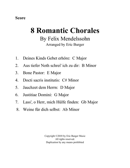 8 Romantic Chorales for Trombone or Low Brass Quartet image number null