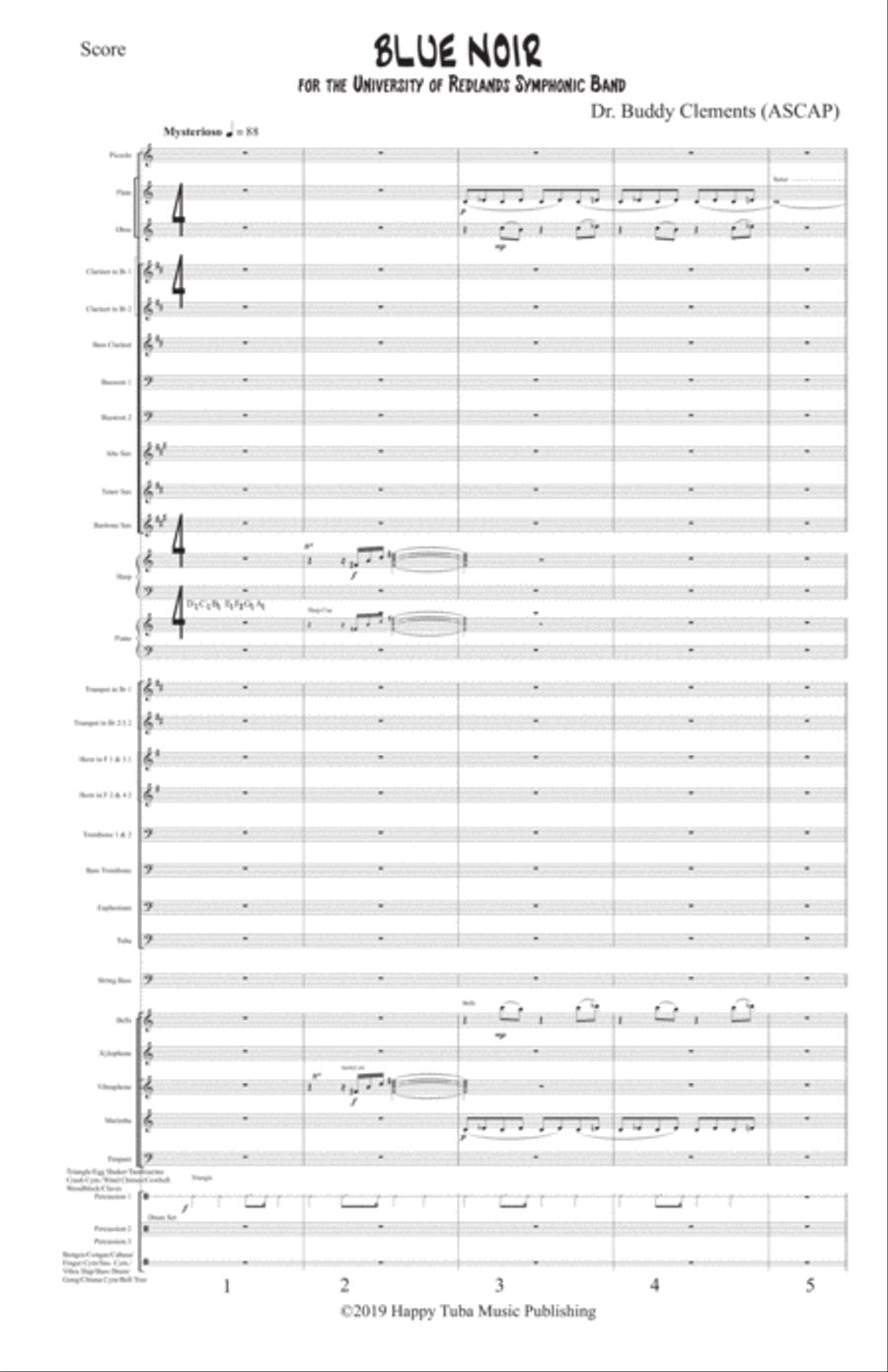 BLUE NOIR Large Score Concert Band scores gallery preview page 4