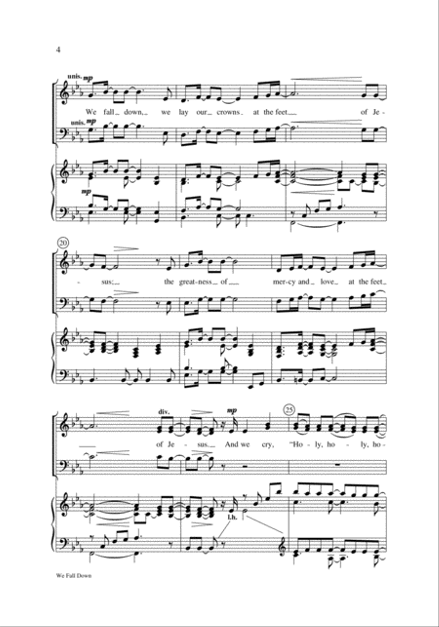 We Fall Down 4-Part scores gallery preview page 4