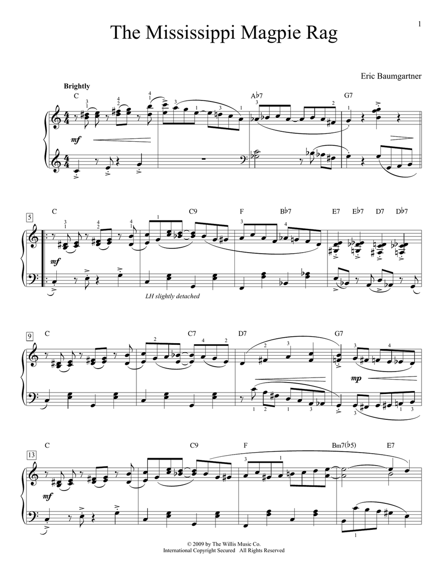 Mississippi Magpie Rag Piano Method scores gallery preview page 1