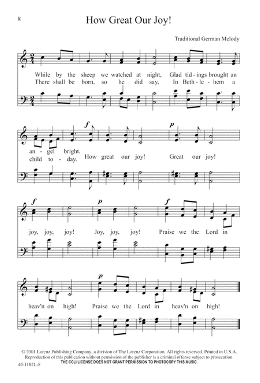 Let's Go Caroling 4-Part scores gallery preview page 8