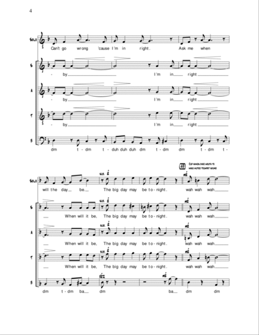 Steppin' Out With My Baby A Cappella scores gallery preview page 4