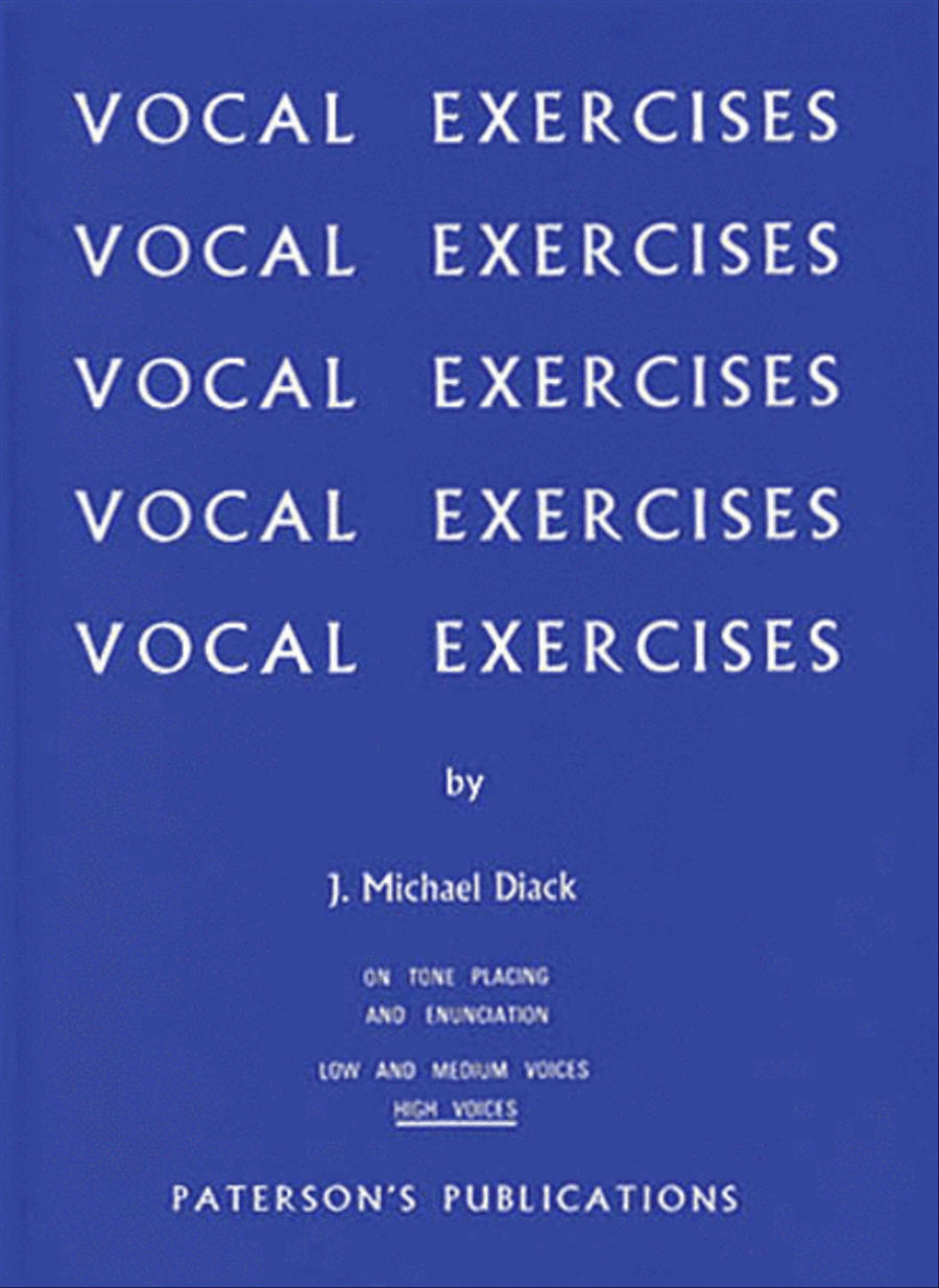 Vocal Exercises On Tone Placing and Enunciation High Voice scores gallery preview page 1