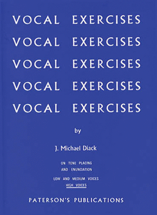 Book cover for Vocal Exercises On Tone Placing and Enunciation