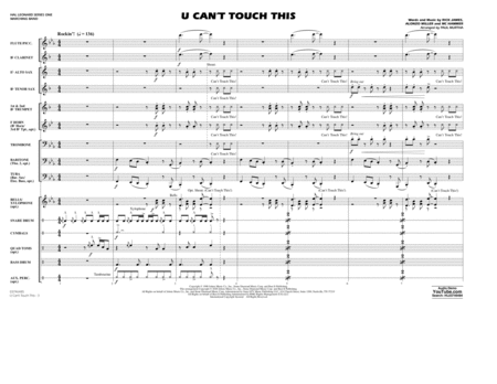 U Can't Touch This (arr. Paul Murtha) - Conductor Score (Full Score)