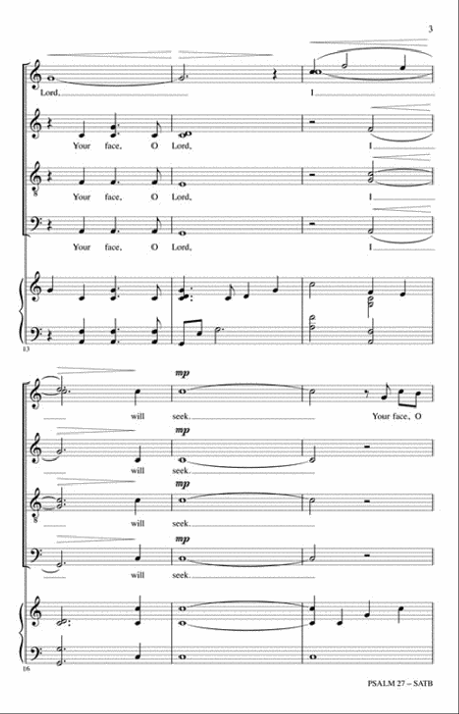 Psalm 27 4-Part scores gallery preview page 3