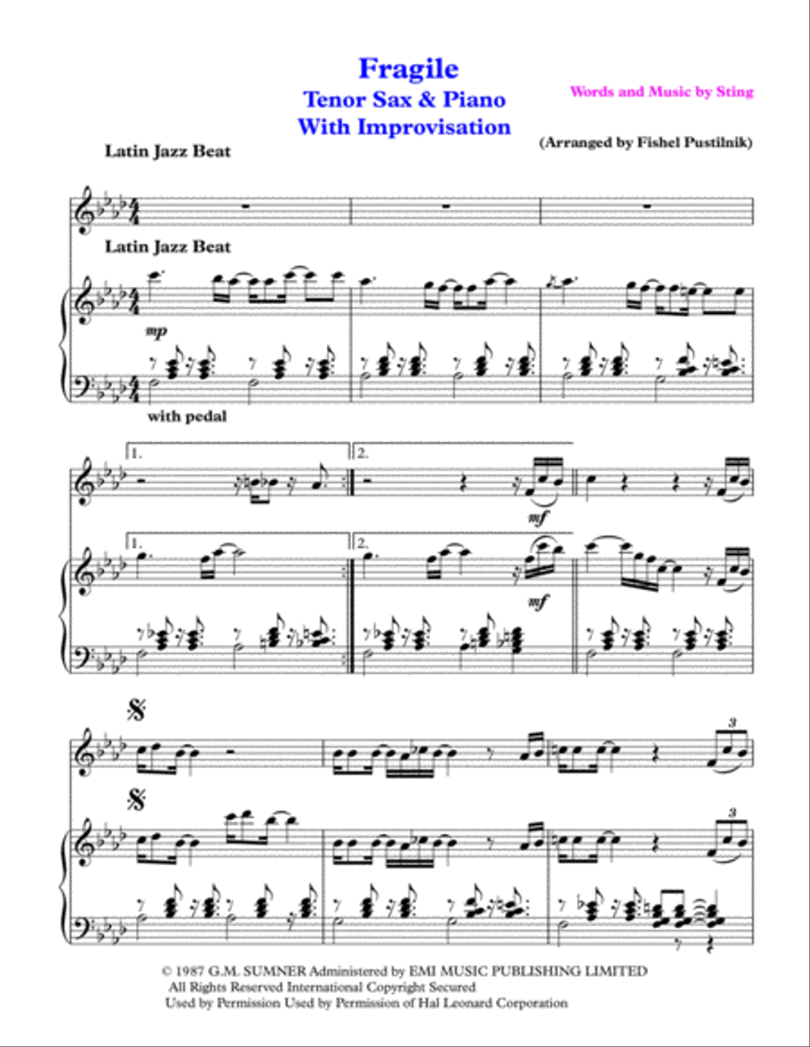 Fragile Small Ensemble scores gallery preview page 2