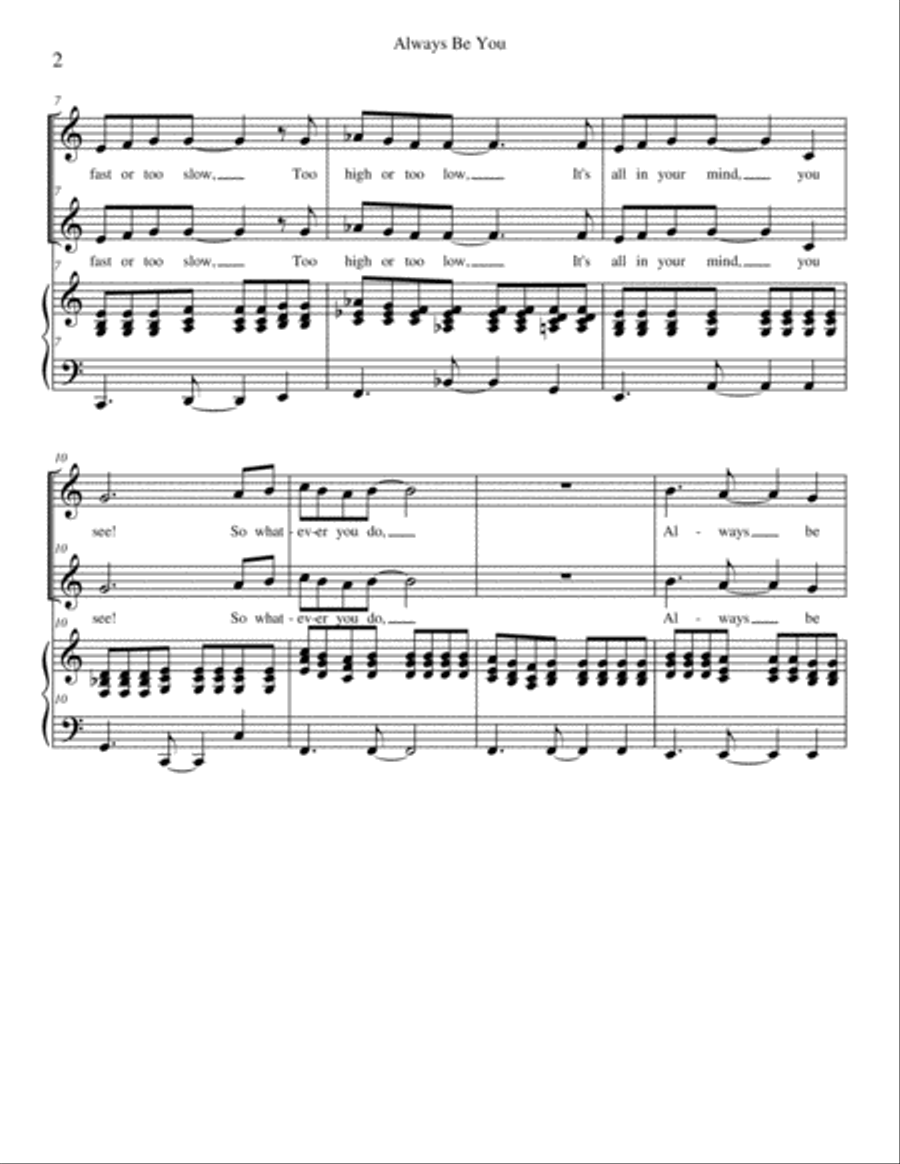 Always Be You 2-Part scores gallery preview page 2