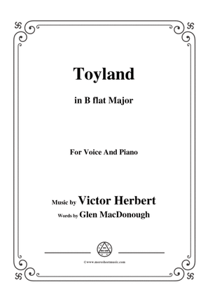 Book cover for Victor Herbert-Toyland,in B flat Major,for Voice and Piano