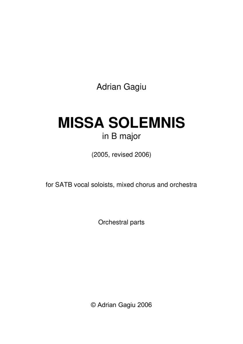 Missa Solemnis, op. 27 (parts) image number null