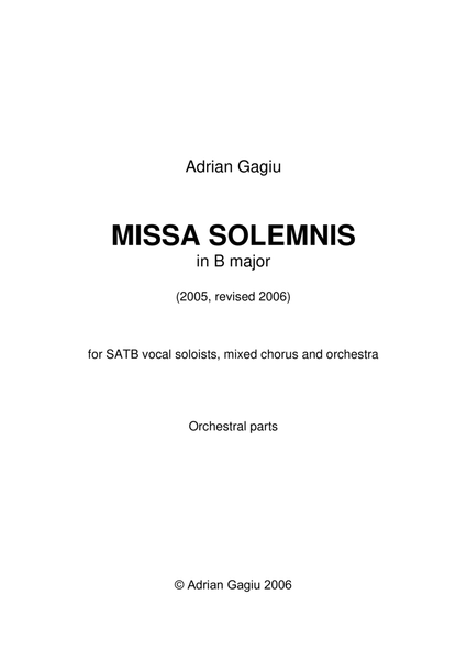 Missa Solemnis, op. 27 (parts) image number null